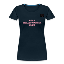 Load image into Gallery viewer, LIVE IT Breast Cancer Women&#39;s BEAT CLUB original Women’s Organic T-Shirt - deep navy
