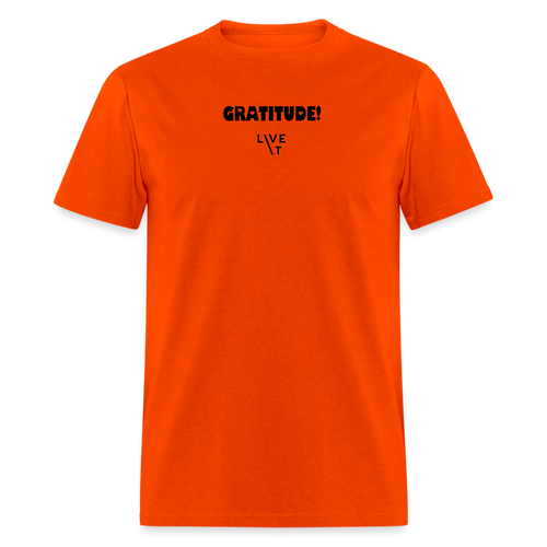 LIVE IT Unisex GRATITUDE original Classic T-Shirt - orange