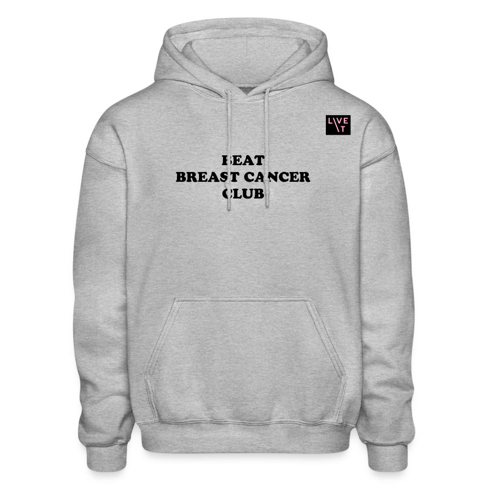 LIVE IT Breast Cancer Unisex BEAT CLUB original Hoodie - heather gray