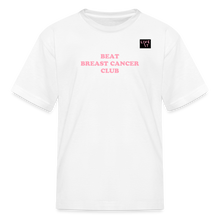 Load image into Gallery viewer, LIVE IT Kids Breast Cancer BEAT CLUB original Youth T-Shirt - white
