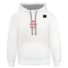 Load image into Gallery viewer, LIVE IT Pride Unisex &quot;PRIDE CLUB&quot; original Contrast Hoodie - white/gray
