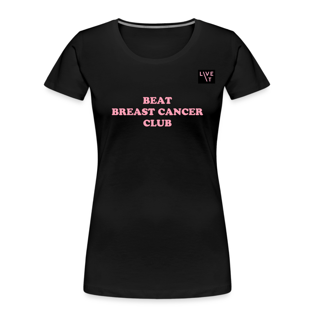 LIVE IT Breast Cancer Women's BEAT CLUB original Women’s Organic T-Shirt - black