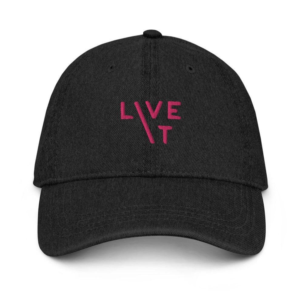 LIVE IT Breast Cancer AWARENESS and SURVIVOR original Denim Cap