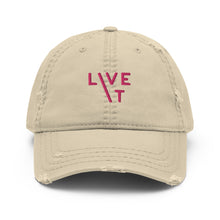 Load image into Gallery viewer, LIVE IT Breast Cancer AWARENESS and SURVIVOR original Distressed Cap
