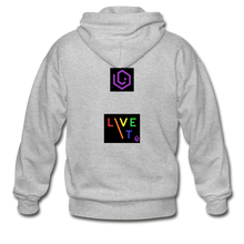 Load image into Gallery viewer, LIVE IT Pride original ZIP Hoodie - heather gray
