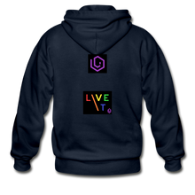 Load image into Gallery viewer, LIVE IT Pride original ZIP Hoodie - navy
