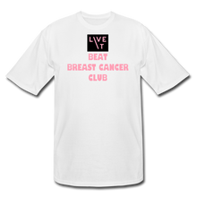 Load image into Gallery viewer, LIVE IT Men&#39;s Tall Breast Cancer BEAT CLUB original Men&#39;s Tall T-Shirt - white
