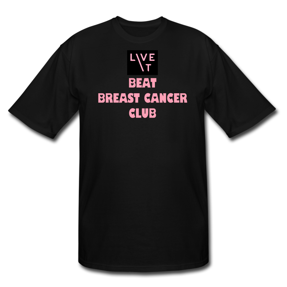 LIVE IT Men's Tall Breast Cancer BEAT CLUB original Men's Tall T-Shirt - black