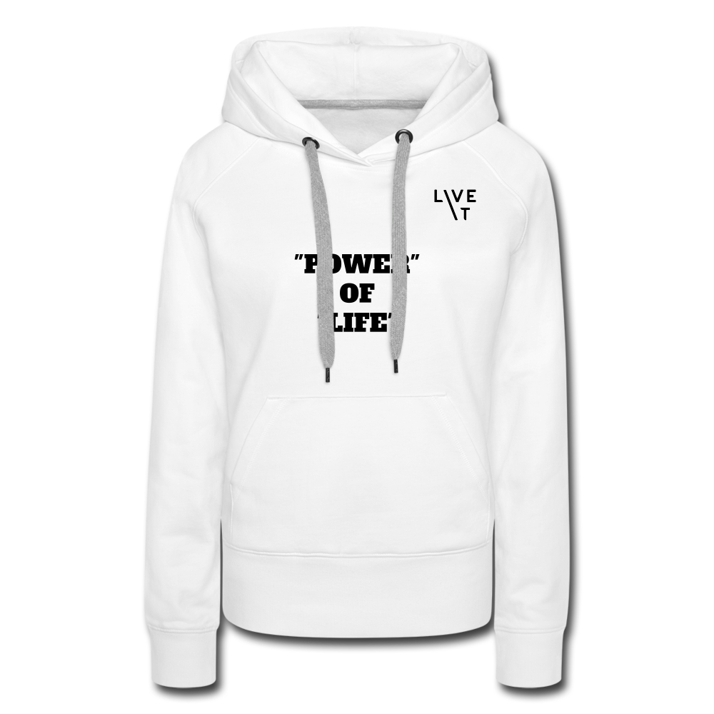 LIVE IT Women's POWER OF LIFE original Women’s Hoodie - white