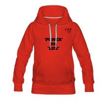 Load image into Gallery viewer, LIVE IT Women&#39;s POWER OF LIFE original Women’s Hoodie - red
