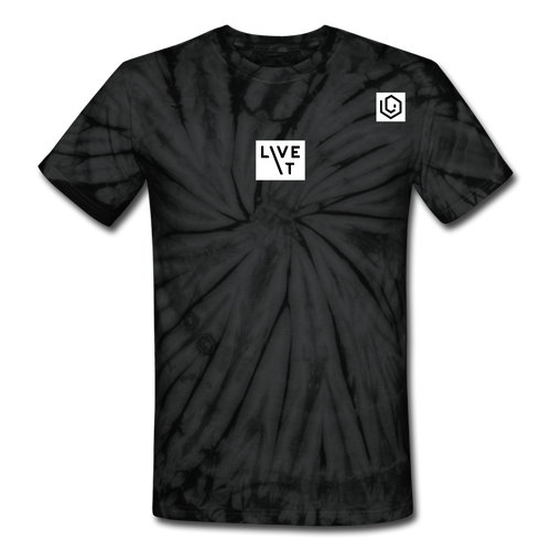 LIVE IT Unisex original Tie Dye T-Shirt - spider black