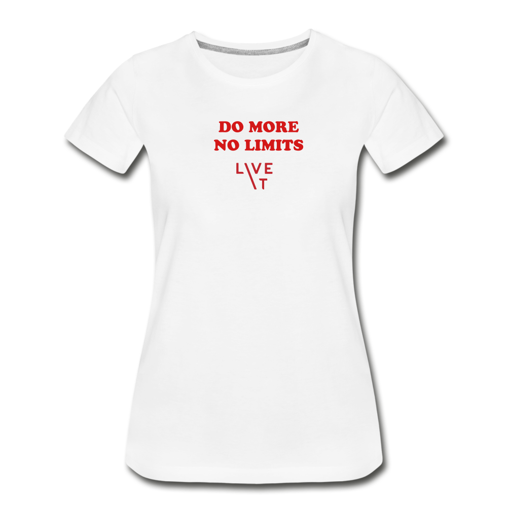 LIVE IT Women’s DO MORE NO LIMITS original Women's Organic T-Shirt - white