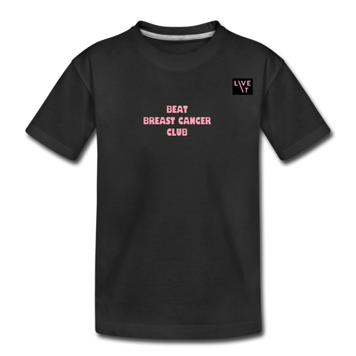 LIVE IT Kids Breast Cancer BEAT CLUB original Organic T-Shirt - black