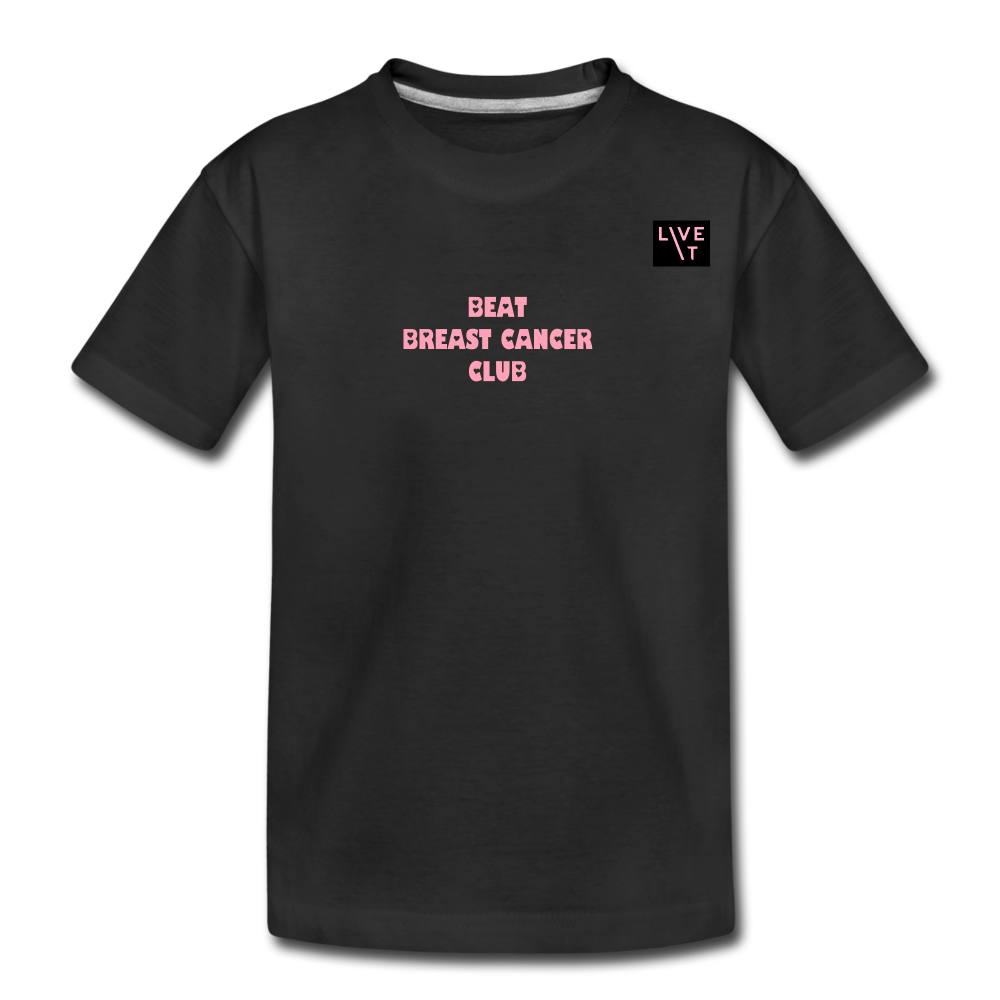 LIVE IT Kids Breast Cancer BEAT CLUB original Organic T-Shirt - black