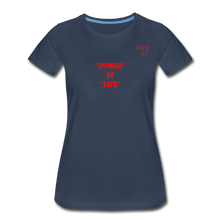 Load image into Gallery viewer, LIVE IT Women’s POWER OF LIFE original Women&#39;s Organic T-Shirt - navy
