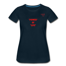 Load image into Gallery viewer, LIVE IT Women’s POWER OF LIFE original Women&#39;s Organic T-Shirt - deep navy
