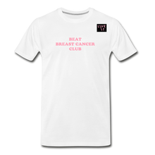 Load image into Gallery viewer, LIVE IT Breast Cancer Men’s BEAT CLUB original Men&#39;s Organic T-Shirt - white
