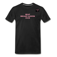 Load image into Gallery viewer, LIVE IT Breast Cancer Men’s BEAT CLUB original Men&#39;s Organic T-Shirt - black
