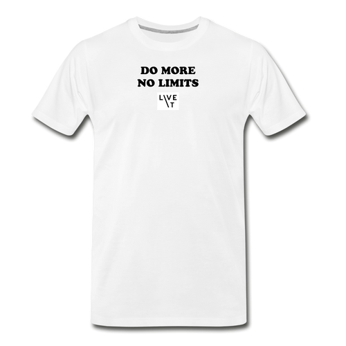 LIVE IT Men’s DO MORE NO LIMITS original Men's Organic T-Shirt - white