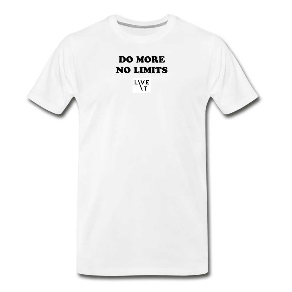 LIVE IT Men’s DO MORE NO LIMITS original Men's Organic T-Shirt - white