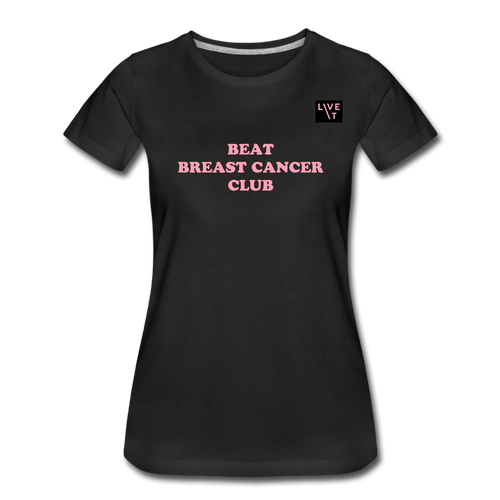 LIVE IT Breast Cancer Women's BEAT CLUB original Women’s Organic T-Shirt - black