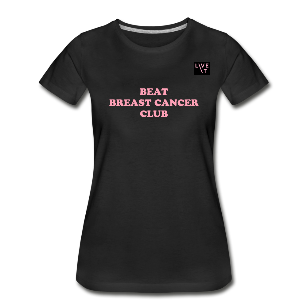 LIVE IT Breast Cancer Women's BEAT CLUB original Women’s Organic T-Shirt - black