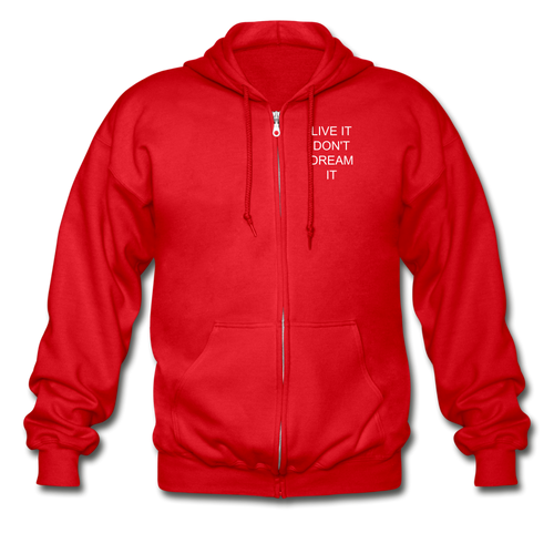 LIVE IT Unisex DON'T DREAM IT original Zip Hoodie - red