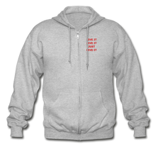 Load image into Gallery viewer, LIVE IT Unisex original Zip Hoodie - heather gray
