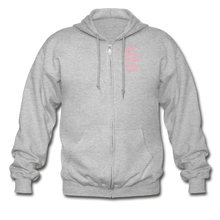 Load image into Gallery viewer, LIVE IT Breast Cancer Unisex BEAT CLUB original Zip Hoodie - heather gray
