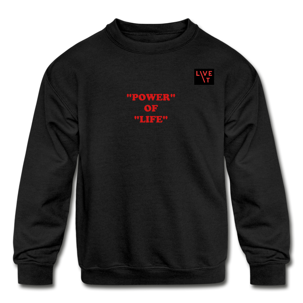 LIVE IT Kids POWER OF LIFE original Crewneck Sweatshirt - black