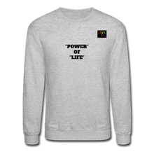 Load image into Gallery viewer, LIVE IT Pride Unisex POWER OF LIFE original Crewneck Sweatshirt - heather gray
