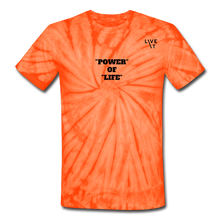 Load image into Gallery viewer, LIVE IT Unisex POWER OF LIFE original Tie Dye T-Shirt - spider orange
