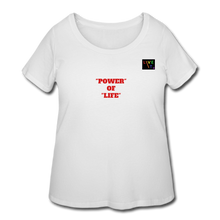 Load image into Gallery viewer, LIVE IT Pride Curvy Plus Size POWER OF LIFE original Women’s Curvy T-Shirt - white
