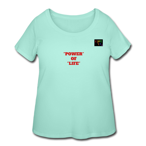 LIVE IT Pride Curvy Plus Size POWER OF LIFE original Women’s Curvy T-Shirt - mint