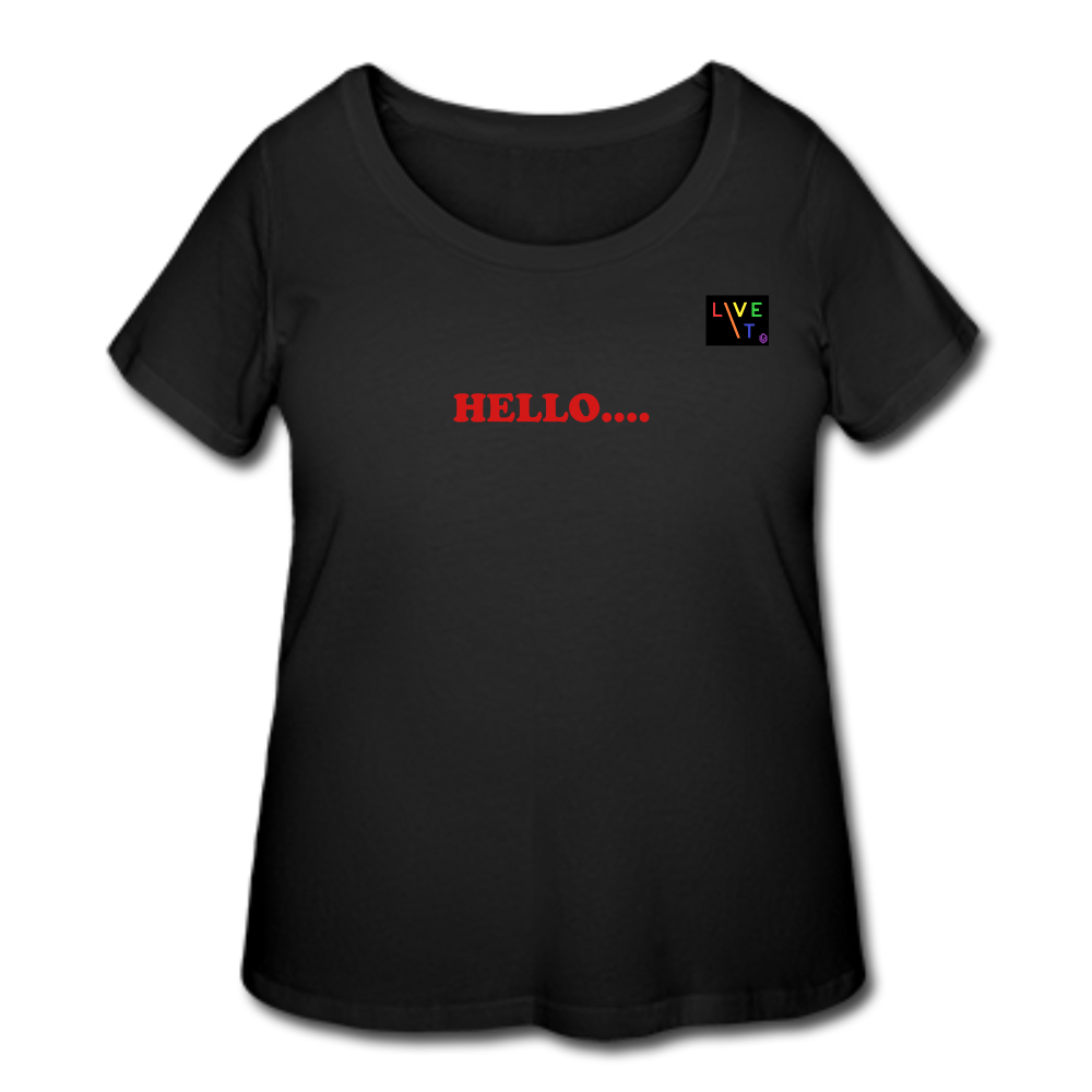 LIVE IT Pride Curvy Plus Size HELLO GOODBYE original Women's Curvy T-Shirt - black