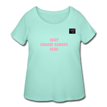 Load image into Gallery viewer, LIVE IT Curvy Plus Size Breast Cancer BEAT CLUB original Women&#39;s Curvy T-Shirt - mint
