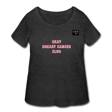 Load image into Gallery viewer, LIVE IT Curvy Plus Size Breast Cancer BEAT CLUB original Women&#39;s Curvy T-Shirt - deep heather
