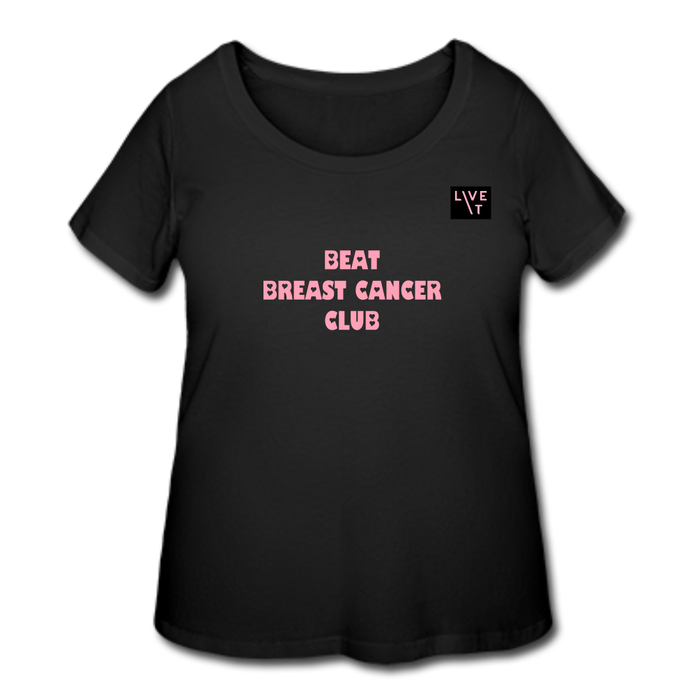 LIVE IT Curvy Plus Size Breast Cancer BEAT CLUB original Women's Curvy T-Shirt - black