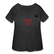 Load image into Gallery viewer, LIVE IT Pride Curvy Plus Size &quot;CURVY LADIES PRIDE CLUB&quot; original Women&#39;s Curvy T-Shirt - deep heather
