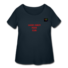 Load image into Gallery viewer, LIVE IT Pride Curvy Plus Size &quot;CURVY LADIES PRIDE CLUB&quot; original Women&#39;s Curvy T-Shirt - navy
