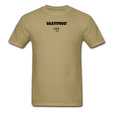 Load image into Gallery viewer, LIVE IT Unisex GRATITUDE original Classic T-Shirt - khaki
