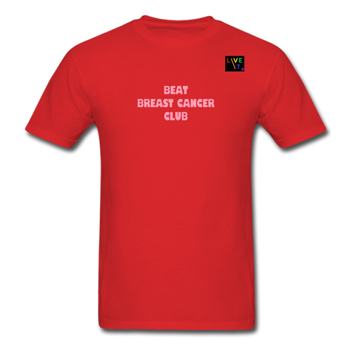 LIVE IT Pride Breast Cancer Unisex BEAT CLUB Original Classic T-Shirt - red