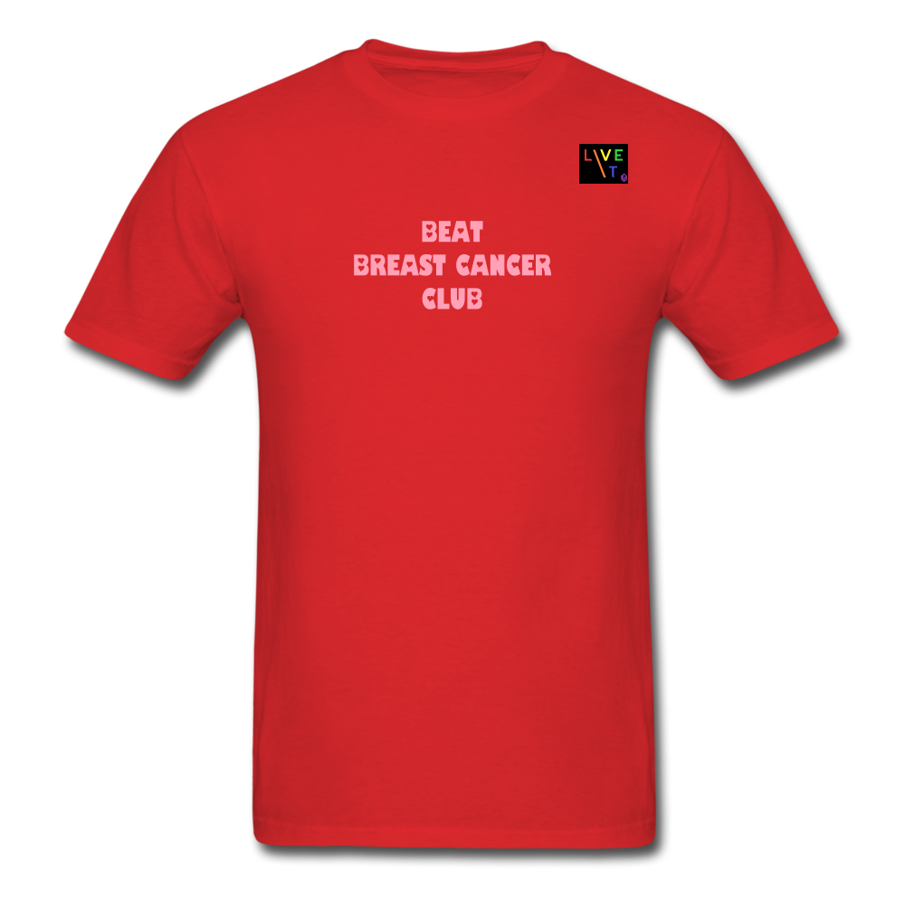 LIVE IT Pride Breast Cancer Unisex BEAT CLUB Original Classic T-Shirt - red