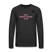 Load image into Gallery viewer, LIVE IT Breast Cancer Men&#39;s BEAT CLUB original Men&#39;s Long Sleeve T-Shirt - charcoal grey
