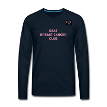 Load image into Gallery viewer, LIVE IT Breast Cancer Men&#39;s BEAT CLUB original Men&#39;s Long Sleeve T-Shirt - deep navy
