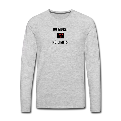 LIVE IT Men's DO MORE NO LIMITS original Men's Long Sleeve T-Shirt - heather gray