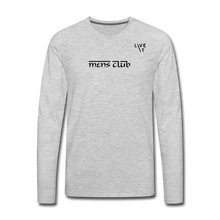 Load image into Gallery viewer, LIVE IT Men&#39;s &quot;MENS CLUB&quot; original Men&#39;s Long Sleeve T-Shirt - heather gray
