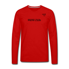 Load image into Gallery viewer, LIVE IT Men&#39;s &quot;MENS CLUB&quot; original Men&#39;s Long Sleeve T-Shirt - red
