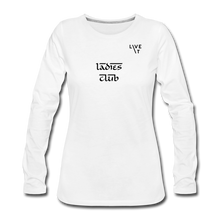 Load image into Gallery viewer, LIVE IT Women&#39;s &quot;LADIES CLUB&quot; original Women&#39;s Slim Fit Long Sleeve T-Shirt - white
