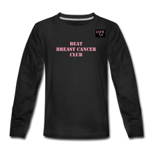 Load image into Gallery viewer, LIVE IT Kids Breast Cancer BEAT CLUB original Long Sleeve T-Shirt - black
